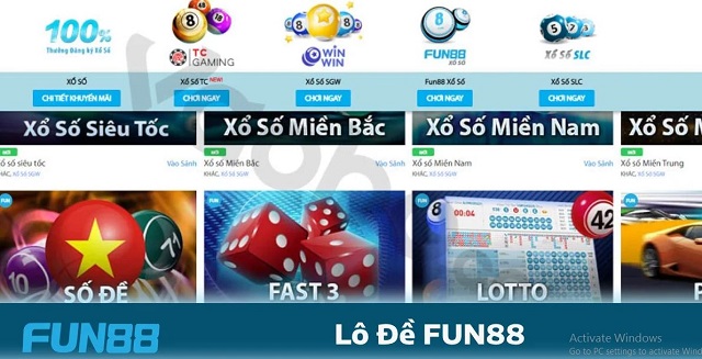 Đánh giá kho trò chơi lô đề Fun88