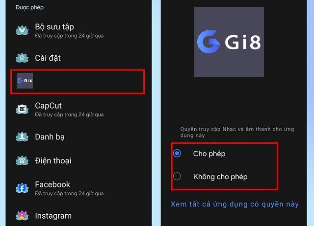 Thiết lập cài đặt để app Gi8 hoạt động sau khi tải về Thiết lập cài đặt để app Gi8 hoạt động sau khi tải về